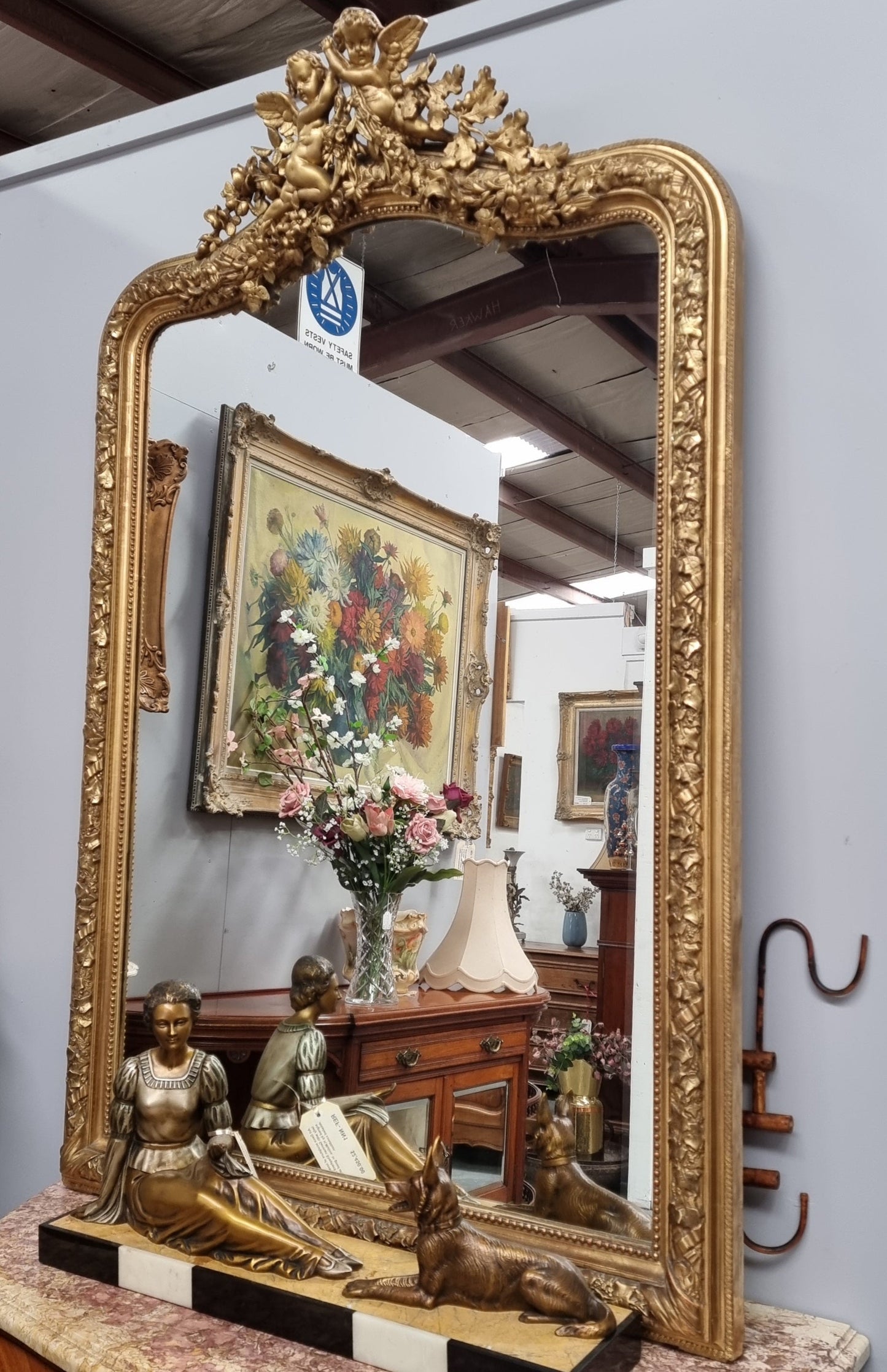 Superb 19th Century French Mantle Mirror