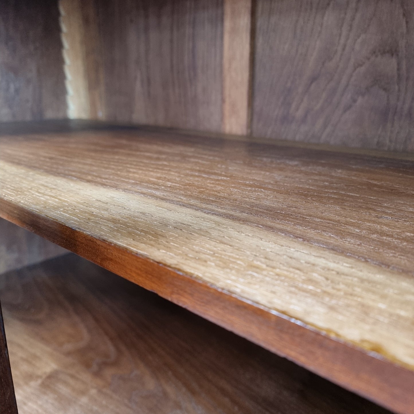 Art Deco Figured Walnut Inlaid Two Door Bookcase