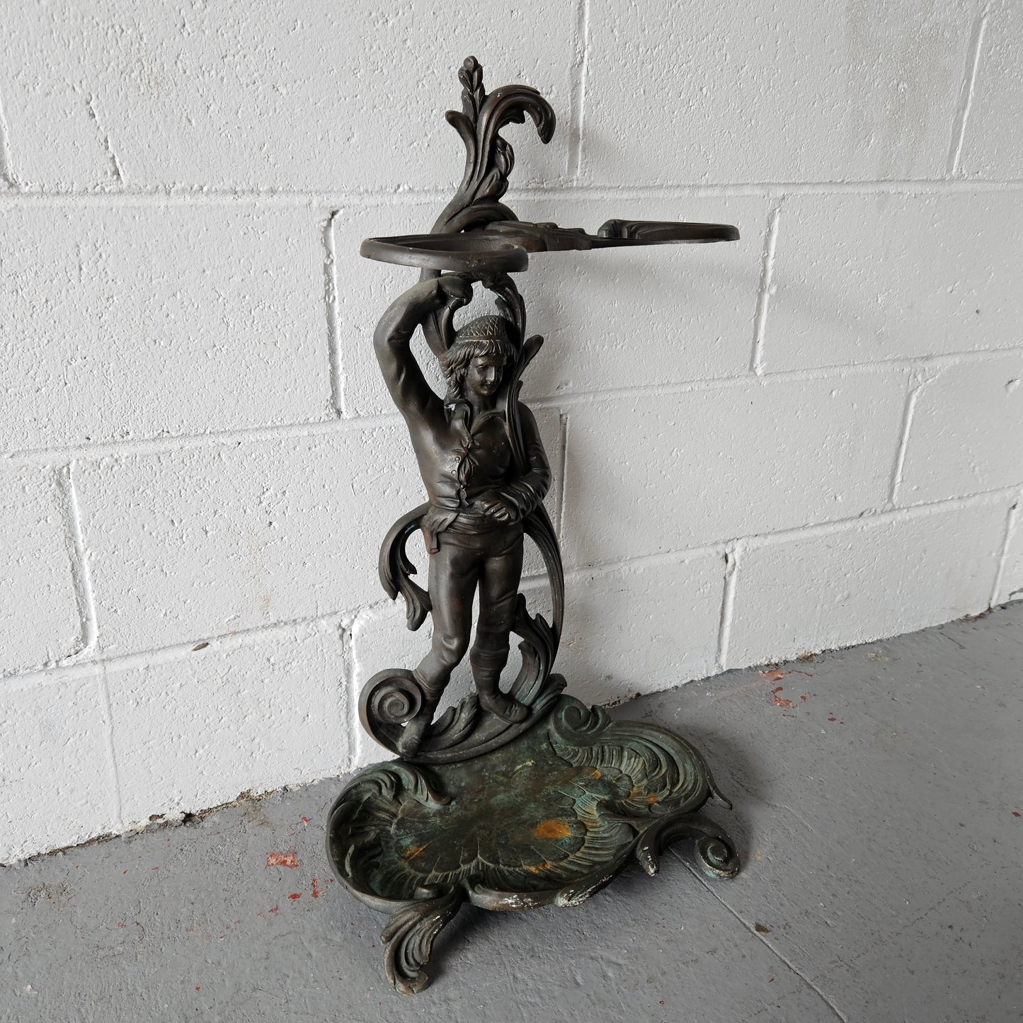 French Antique Bronze Umbrella Stand