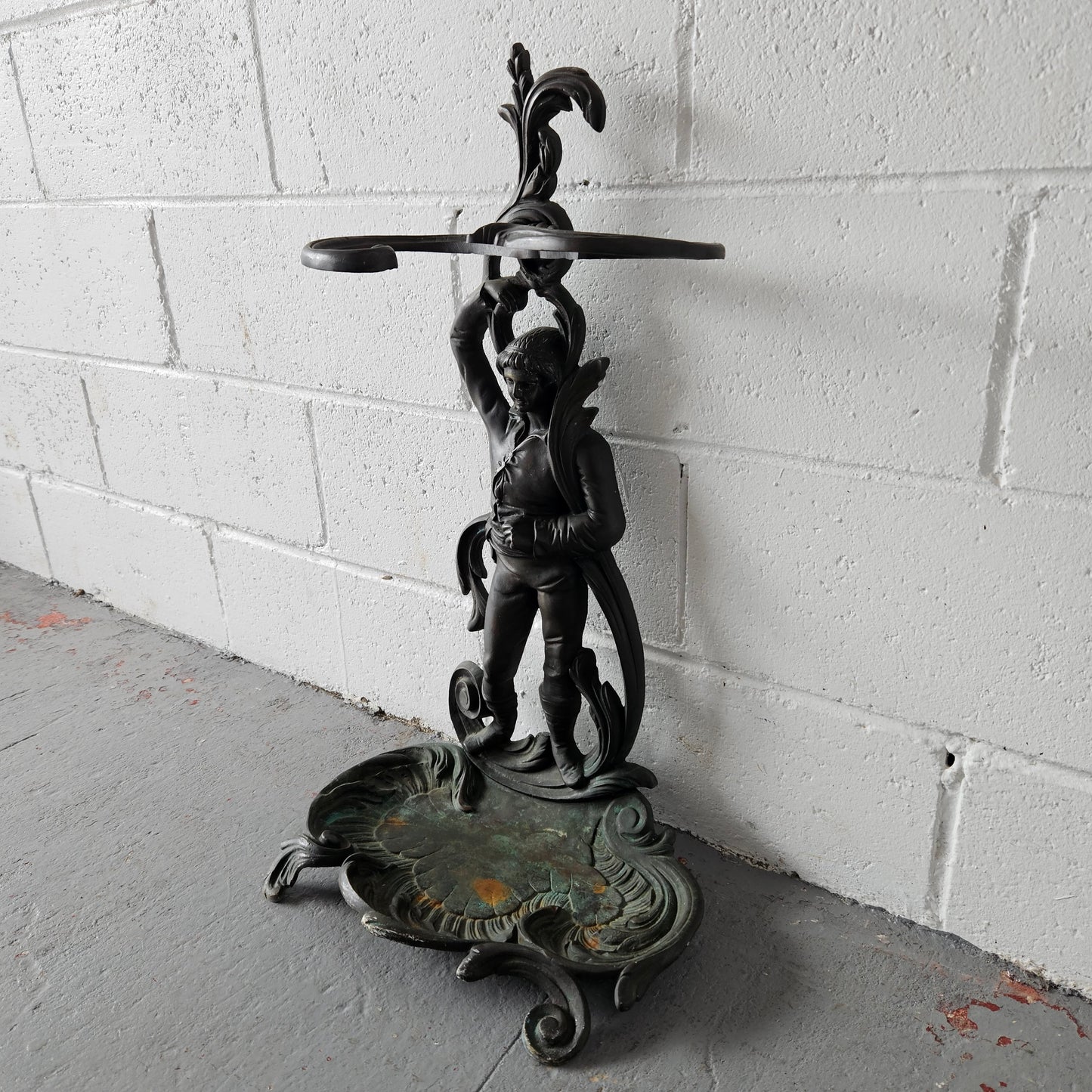 French Antique Bronze Umbrella Stand