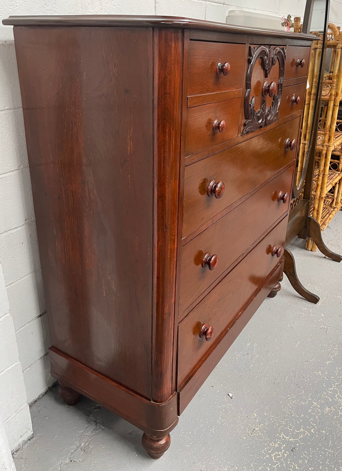 Late Victorian Cedar Chest of Drawers
