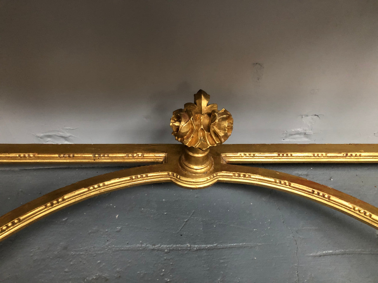 French Antique Early 19th Century Gilt & Marble Top Console Table