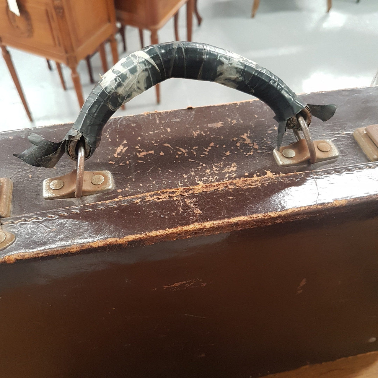 Vintage Leather Suitcase