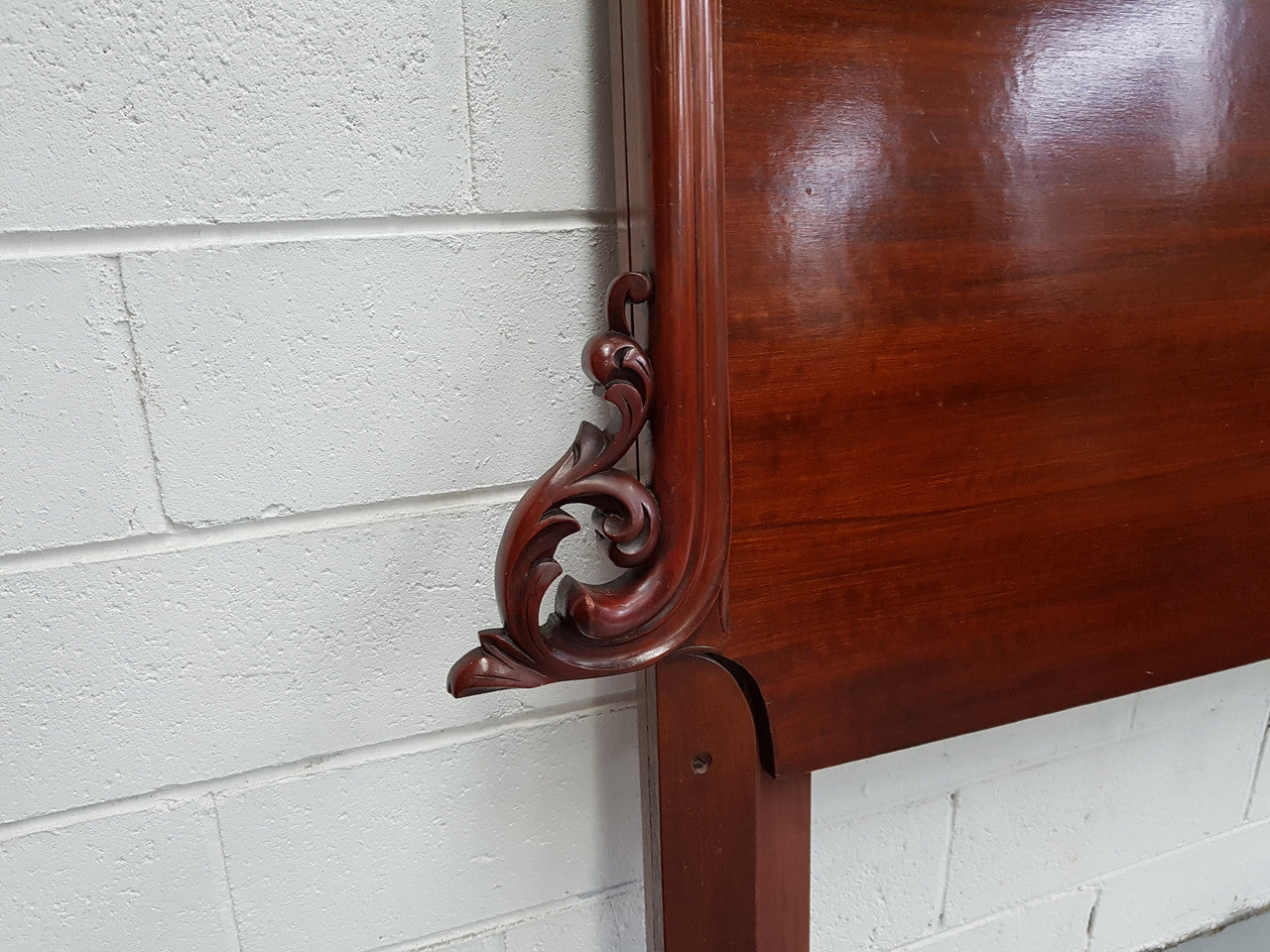 Victorian Mahogany King Size Bed Head