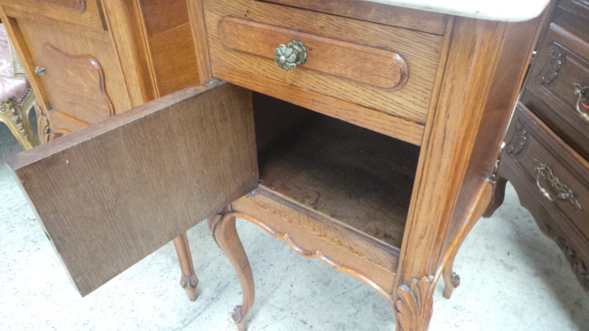 Pair of French Oak Bedside Cabinets-7