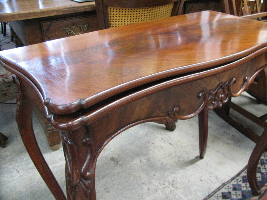 French Flame Mahogany Console Table