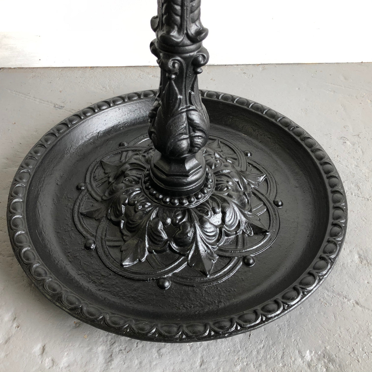 Antique French Cast Iron Coat Stand Painted Black