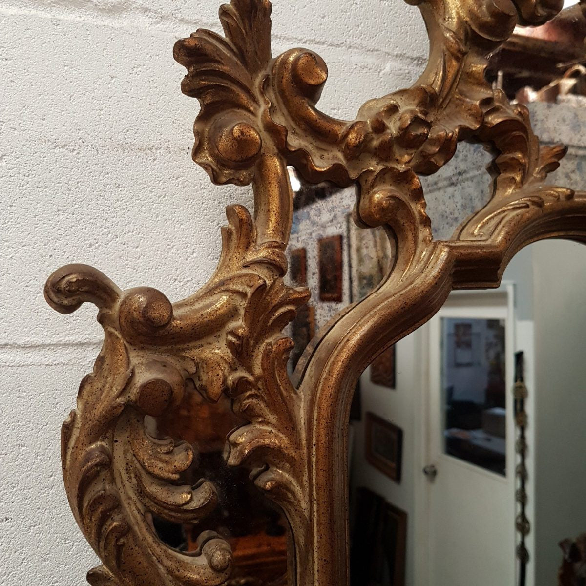 Italian Gilt Cushion Mirror