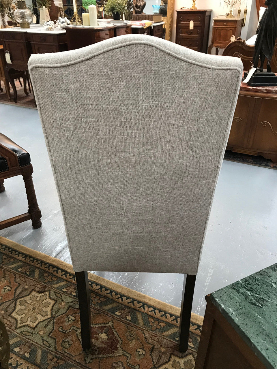 Made to order beautiful french provincial style dining chairs with solid hardwood frames, and Australian made. Chairs can be ordered in any quantity and style of fabric. Price subject to the material chosen.Display chair is from Warick fabrics - matrix collection in marble colour
