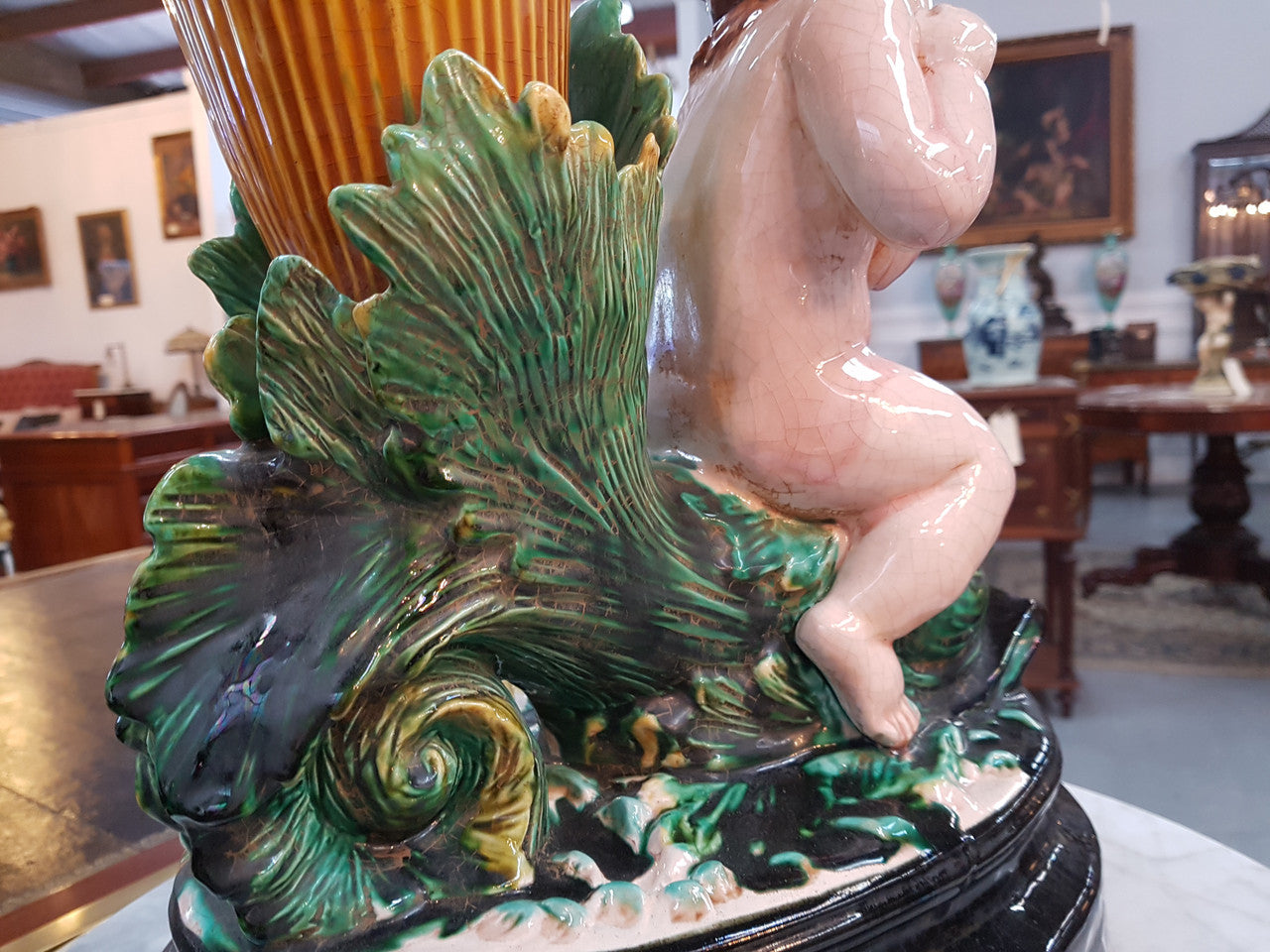 Rare French Majolica Centerpiece