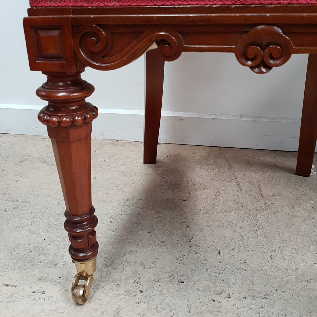 Set of 14 French Walnut Upholstered Chairs