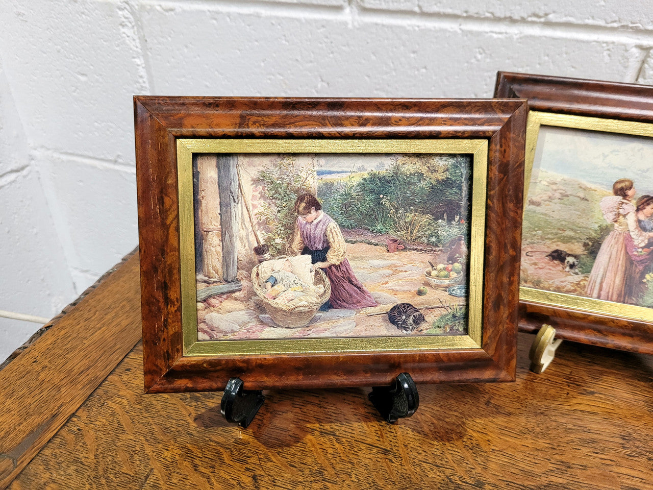 Delightful Myles Birket Foster framed prints, three different prints all nicely framed and in good original condition. Each print is being sold for $25 each