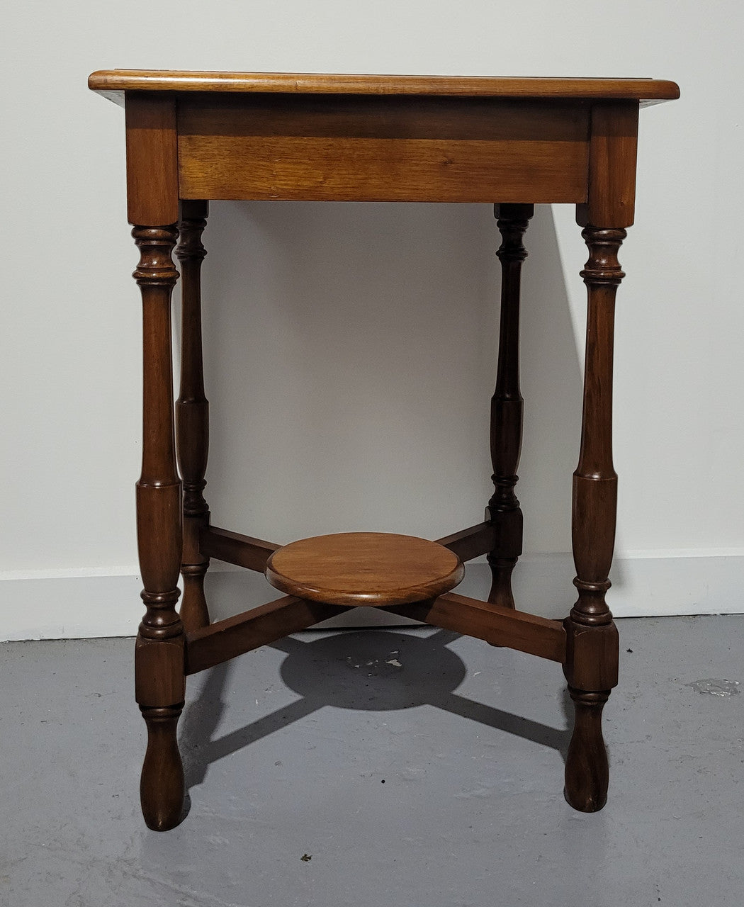 Beautiful art deco walnut occasional table. In good original detailed condition.