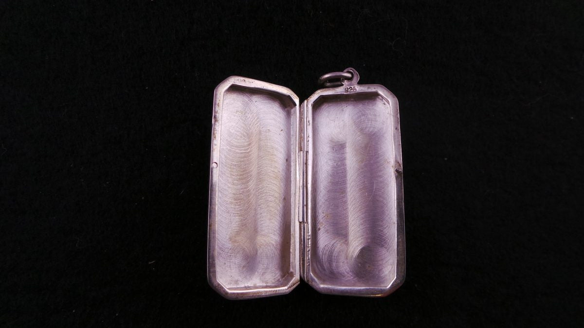 Sterling Silver Art Deco Style Pendant - Locket