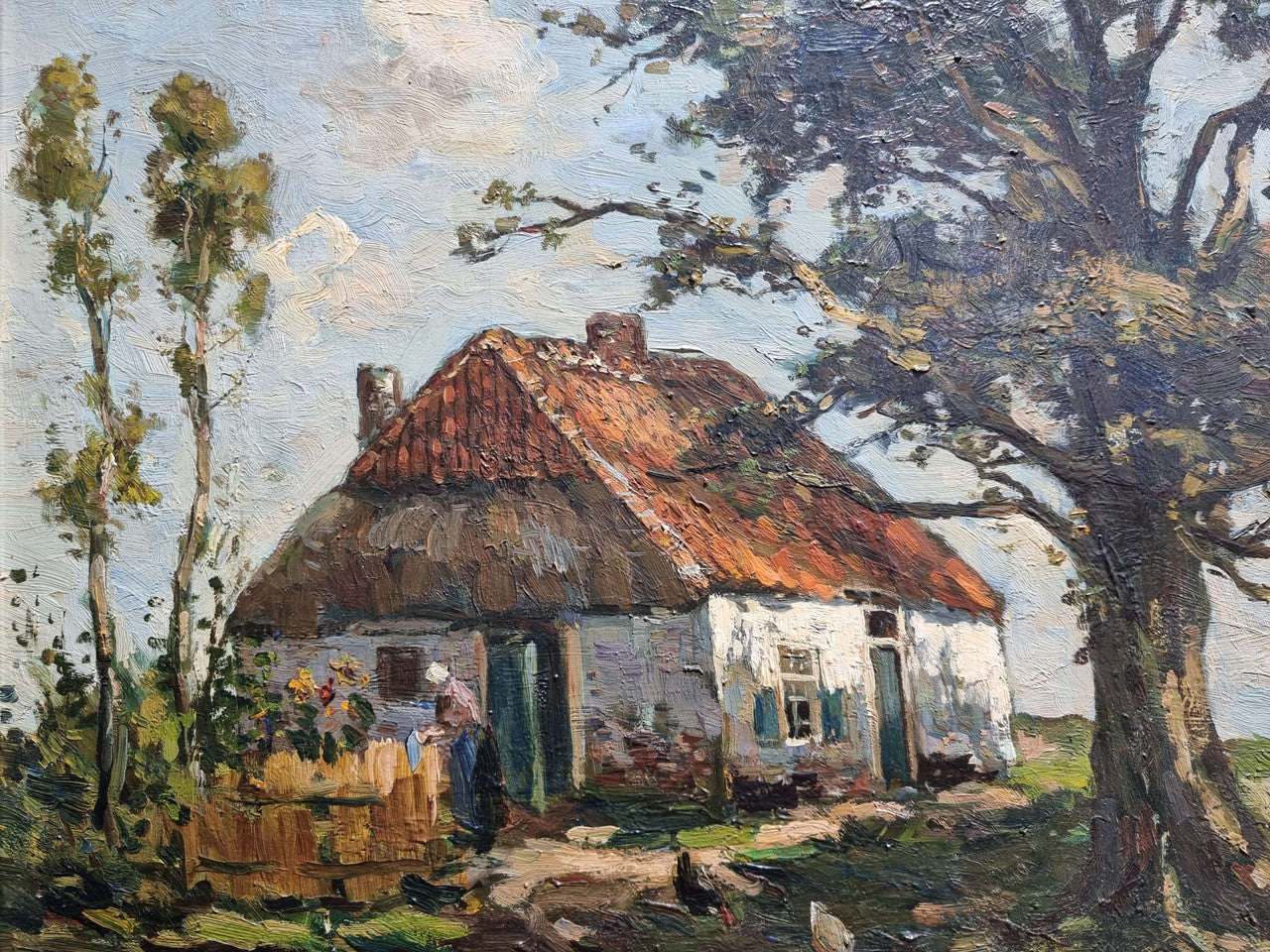 Sourced from France is this beautiful Impressionist oil on canvas painting by "BAREND BROWER" (1872-1936). It is framed in an ornate gold frame and in good original condition.
