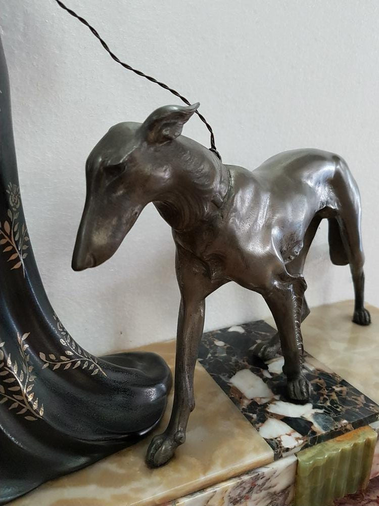Signed Art Deco Figural Group