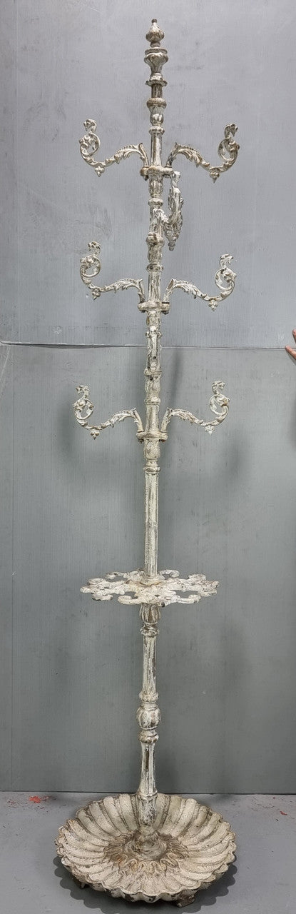Lovely Antique French cast iron hat /coat/umbrella stand with ten arms, and in good original detailed condition.