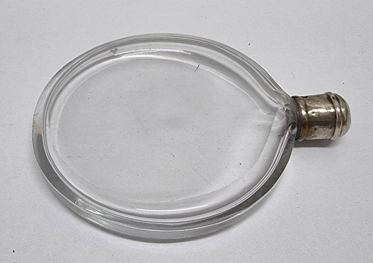Antique Silver & Cut Crystal Perfume Bottle