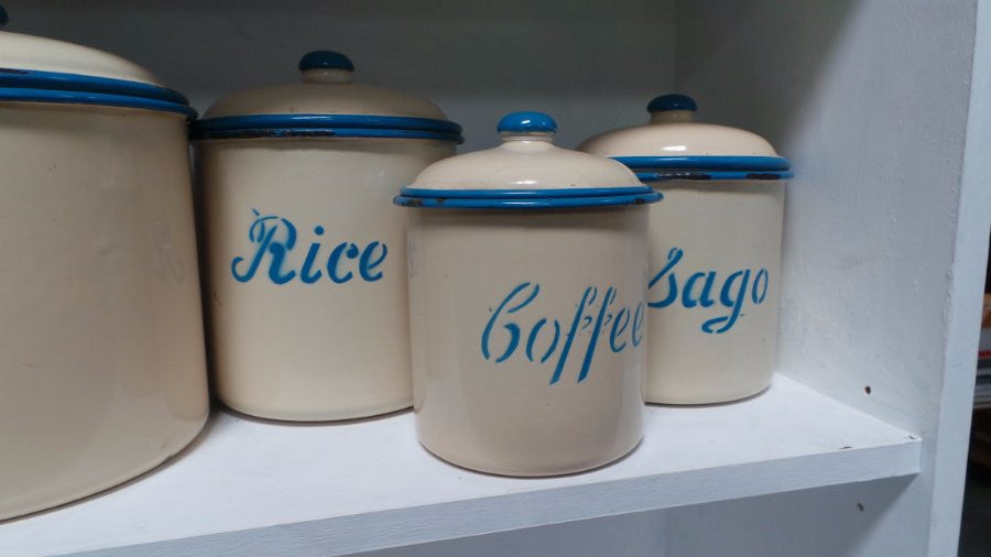 Set Of 6 Vintage Canisters