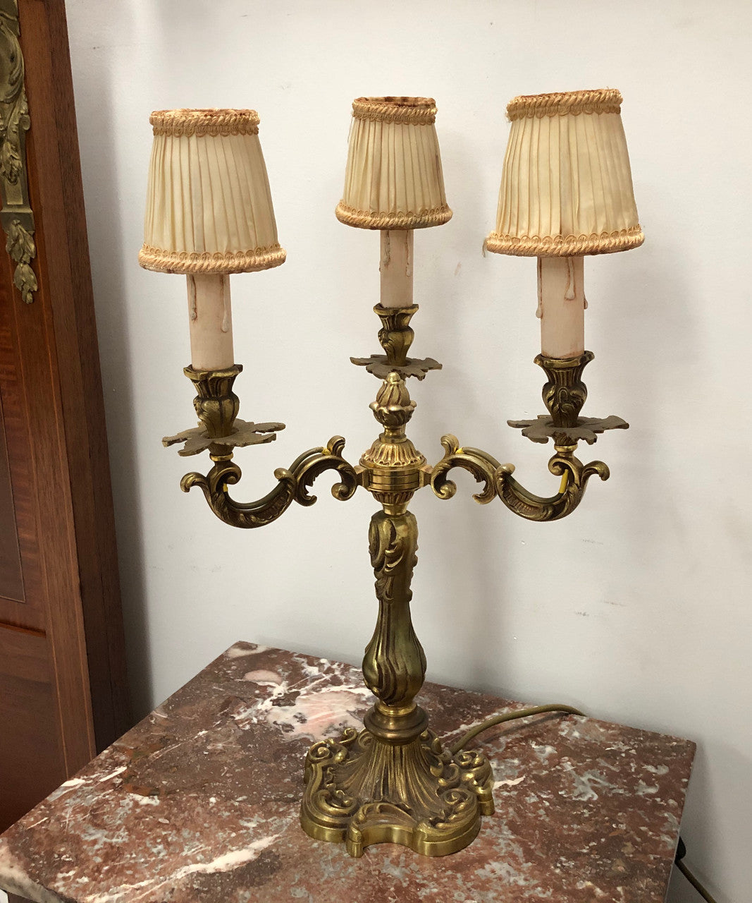 Gorgeous pair of Antique French Gilt Bronze Girandoles