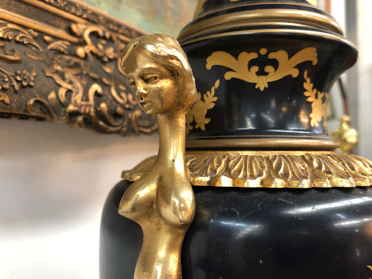 Decorative Tall French Limoges Vase
