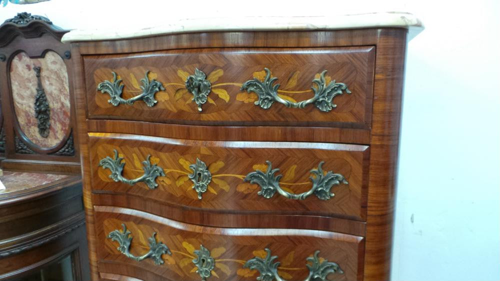 Antique French Marquetry Semainier