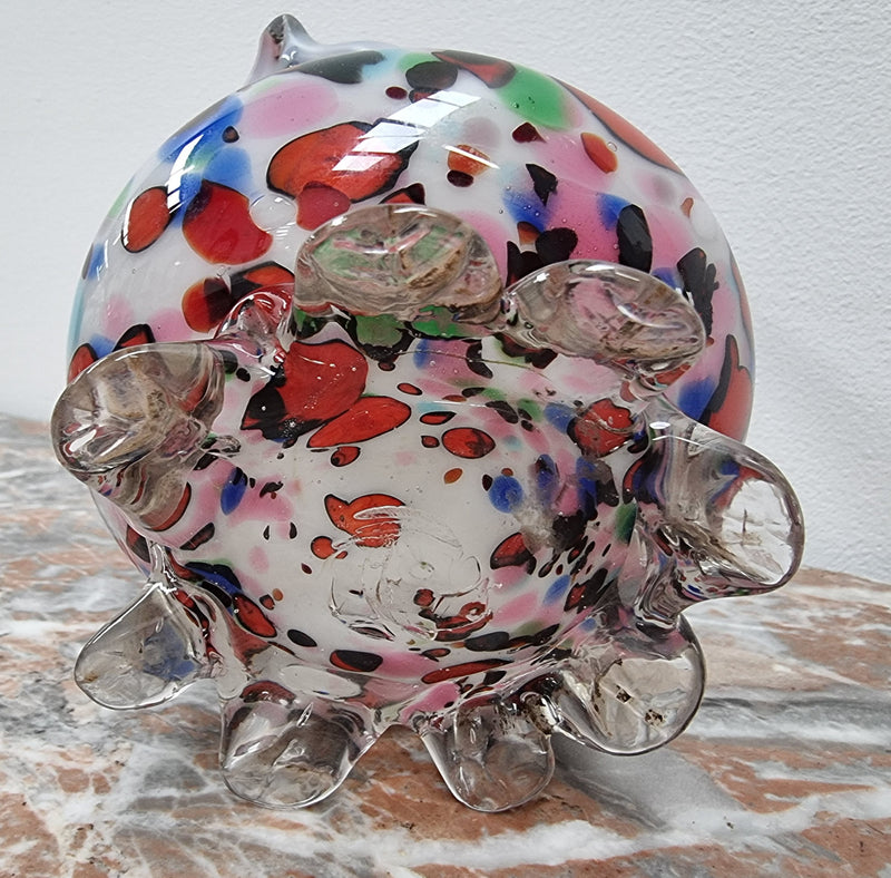 Beautiful Antique small Art Glass vase with lovely colours in good original condition.