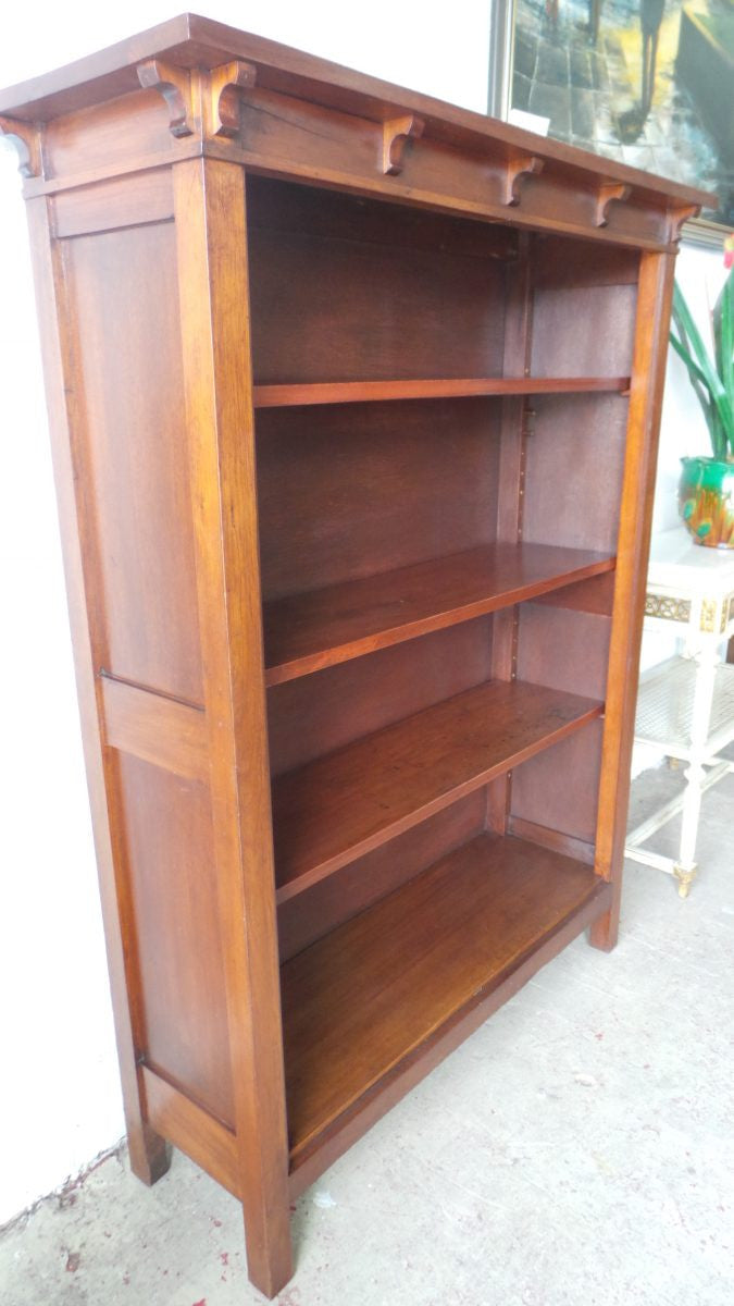 Fabulous Arts and Crafts Blackwood Open Bookcase