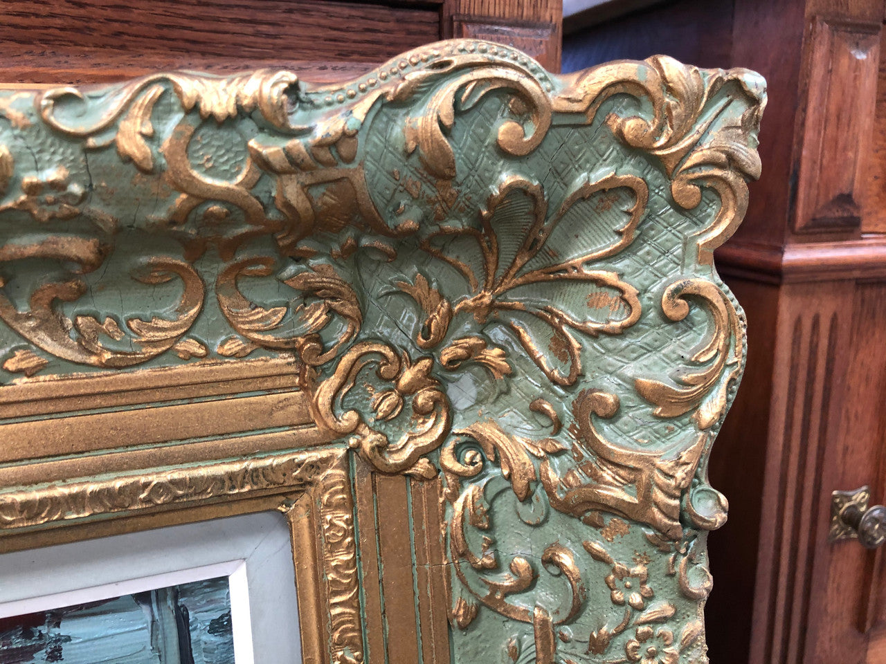 Beautifully framed floral oil on canvas