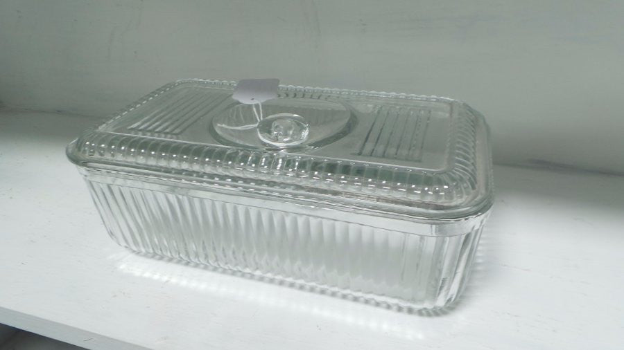 Vintage glass storage container
