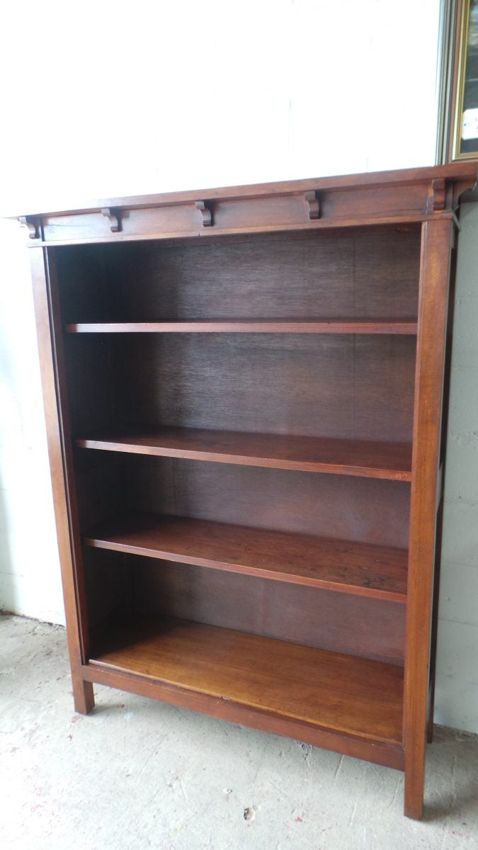 Fabulous Arts and Crafts Blackwood Open Bookcase