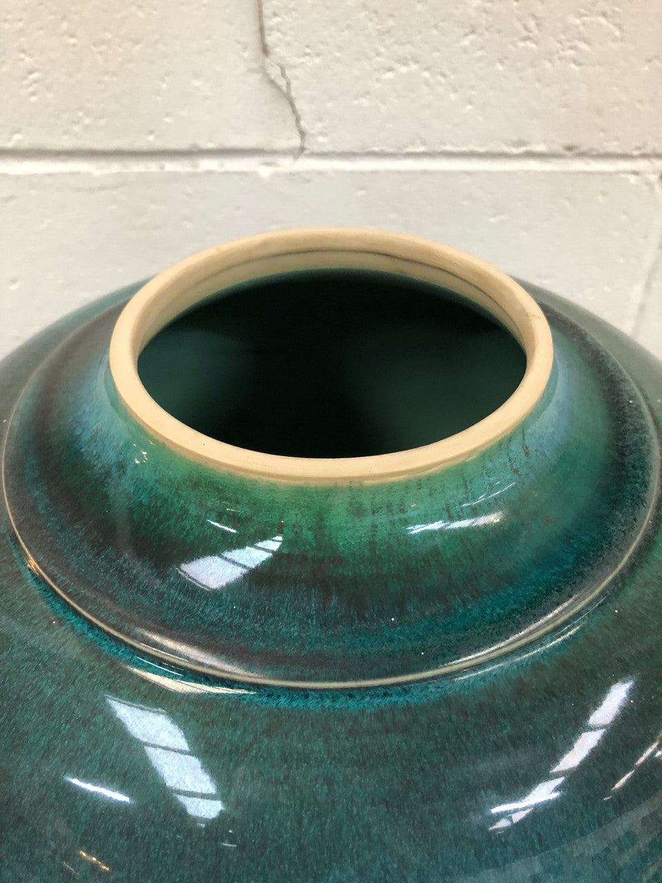 Christopher Sanders Large Blue Lidded Vase