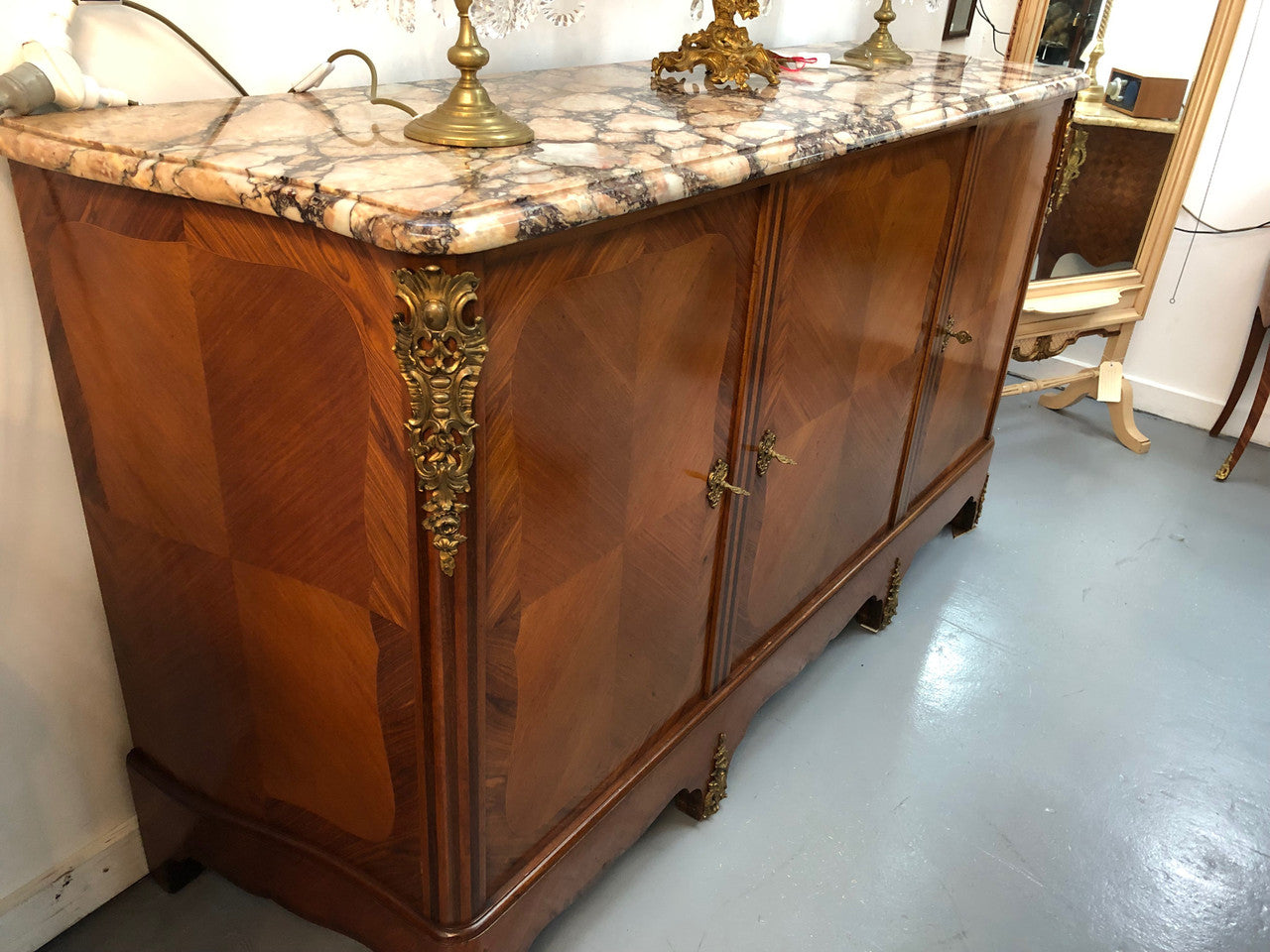 Antique French Louis XIV Style Walnut Sideboard
