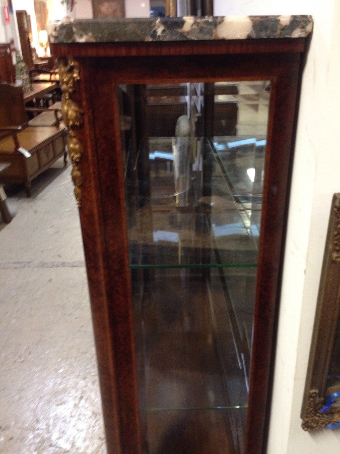 Antique Burr Walnut French Vitrene