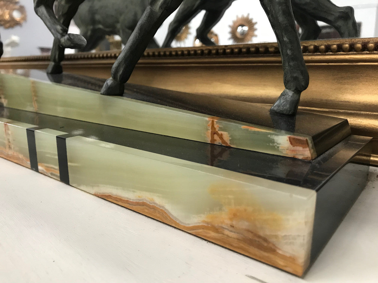 French Art Deco Deer Sculpture-1