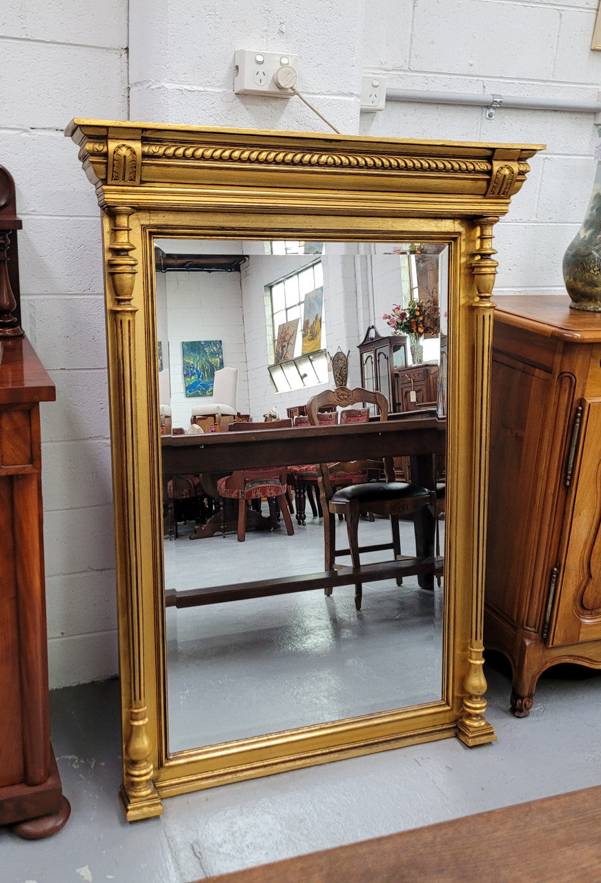 Stunning French Henry II gilt mantle mirror With Original Mirror. It has loads of charter and has been sourced from France. It is in good original detailed condition.