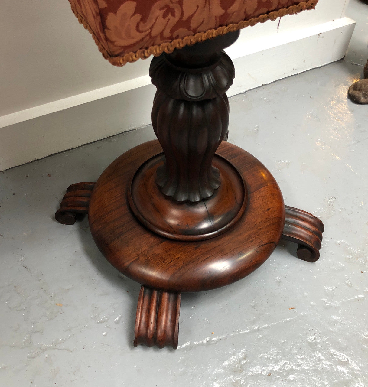 Early Victorian work/sewing/chess table. In amazing original detailed condition and it has been sourced locally. Circa: 1840.