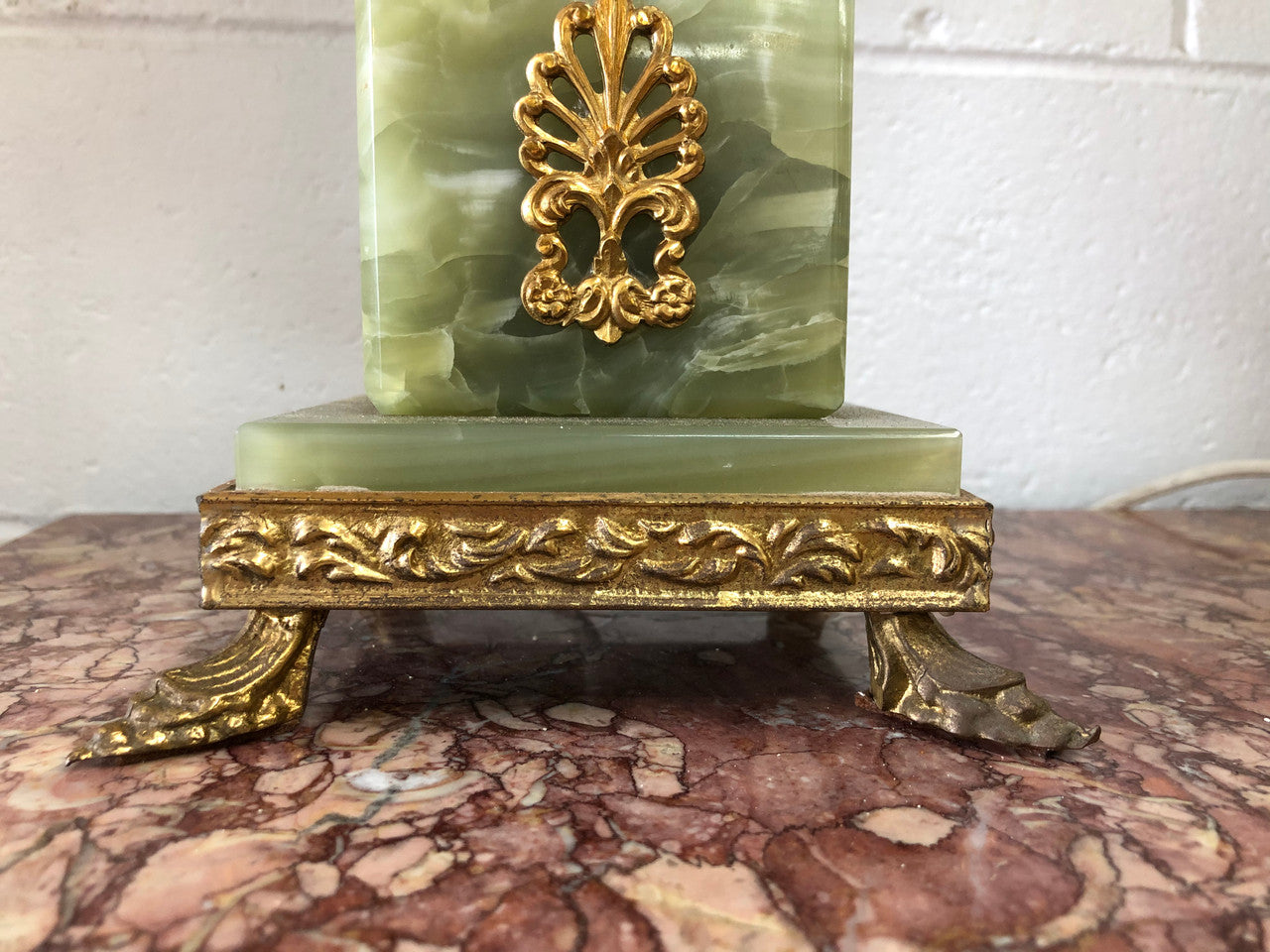 Pair Of French Onyx Lamps With Shades
