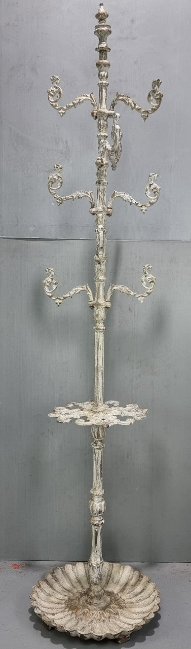 Lovely Antique French cast iron hat /coat/umbrella stand with ten arms, and in good original detailed condition.