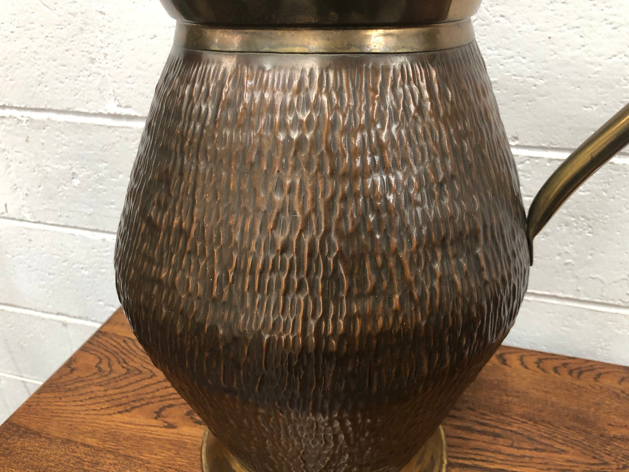 French Arts & Crafts Style Brass & Copper Jug