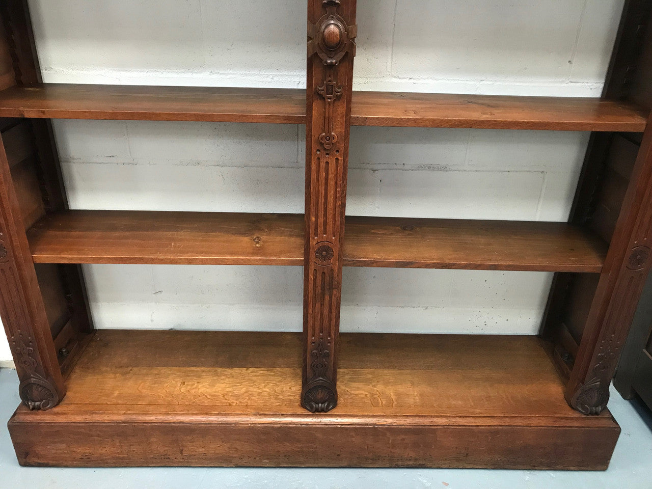 Antique 19th Century French Beautifully Carved Open Bookcase