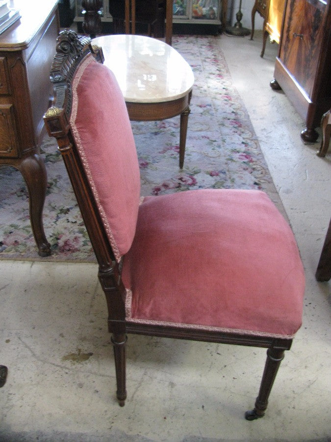Antique French Rosewood Upholstered Chair
