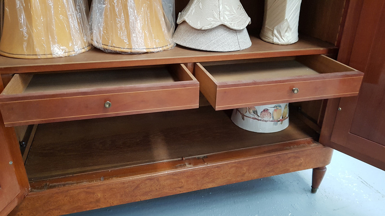 French Burr Walnut Armoire/Wardrobe