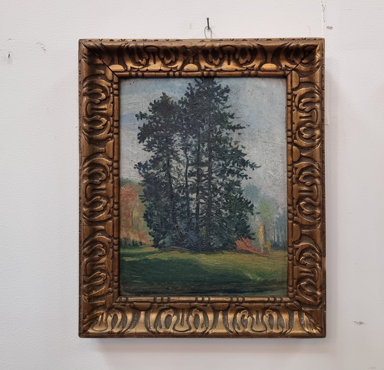 Pair of gilt framed French impressionist oil on board paintings. In good original condition. Circa 1920.