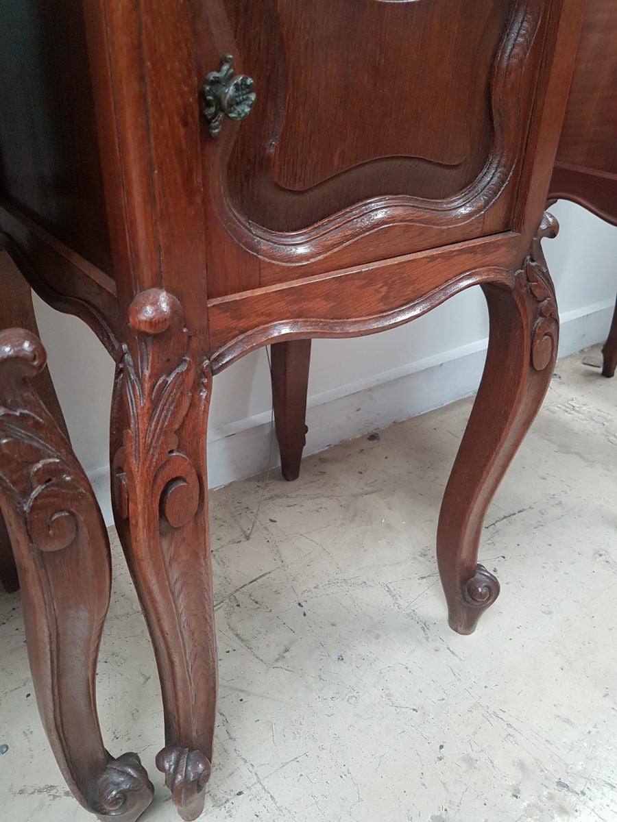 Pair of Beautiful French Oak Bedside Cabinets