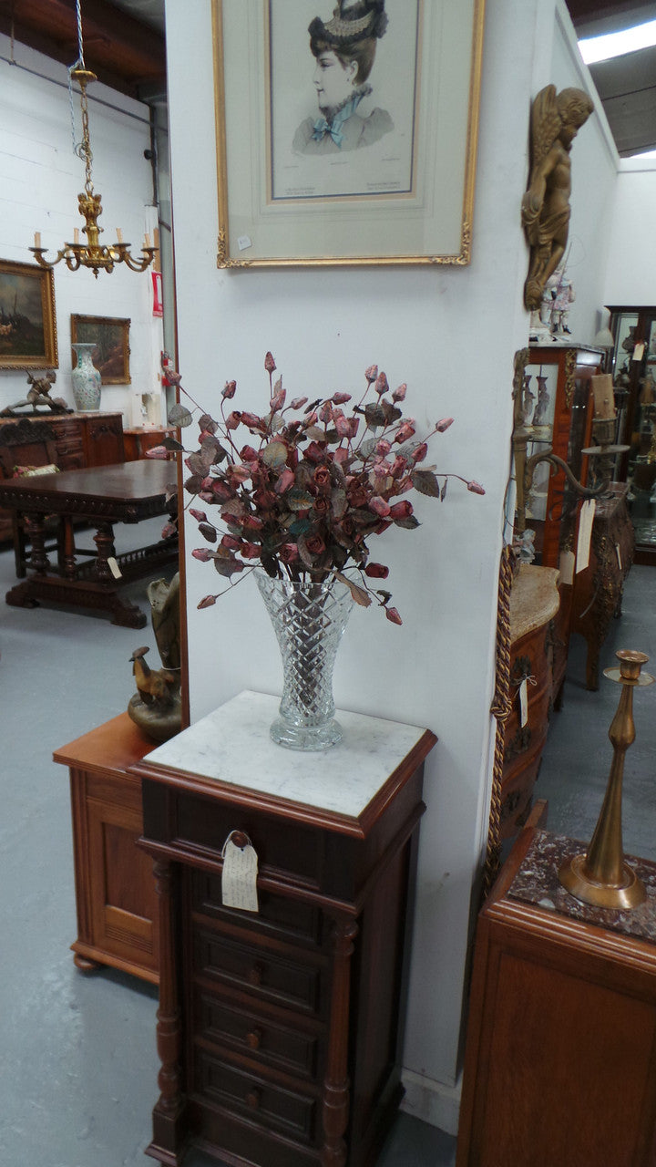 A Large Heavy Vintage Crystal Vase