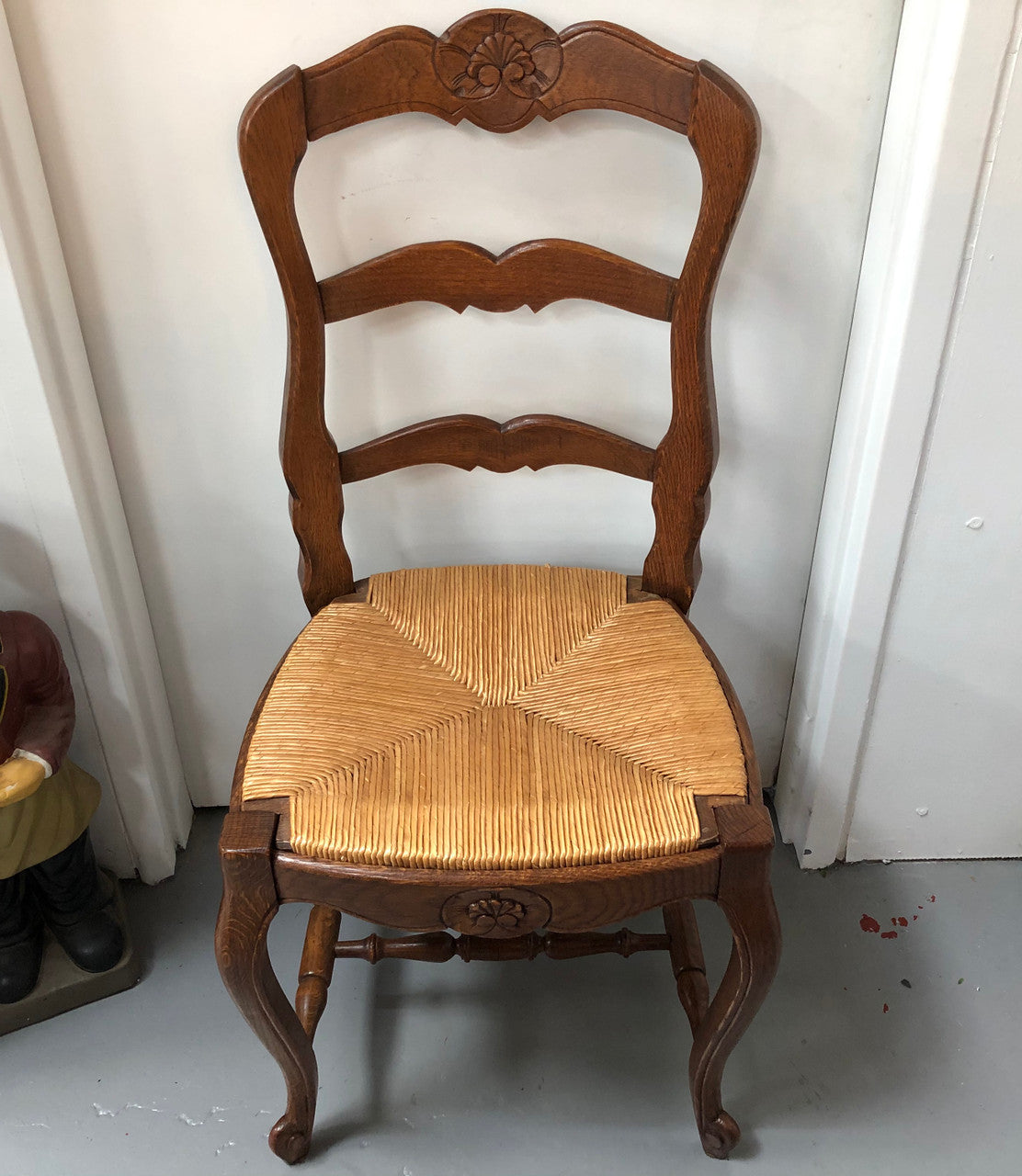 Fabulous Set of 8 French oak Dining Chairs