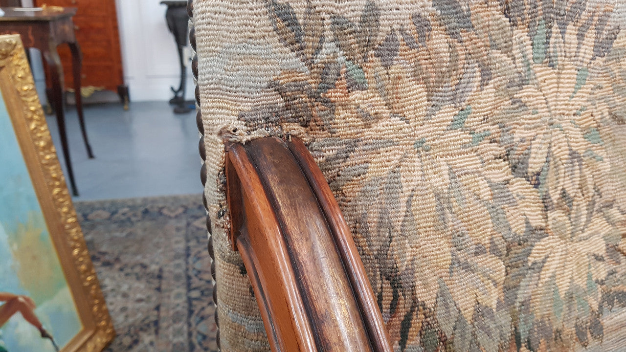 A sensational French walnut carved chair