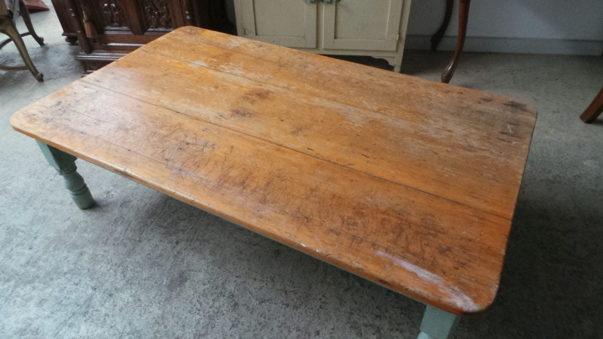 Rustic Victorian Pine Coffee Table