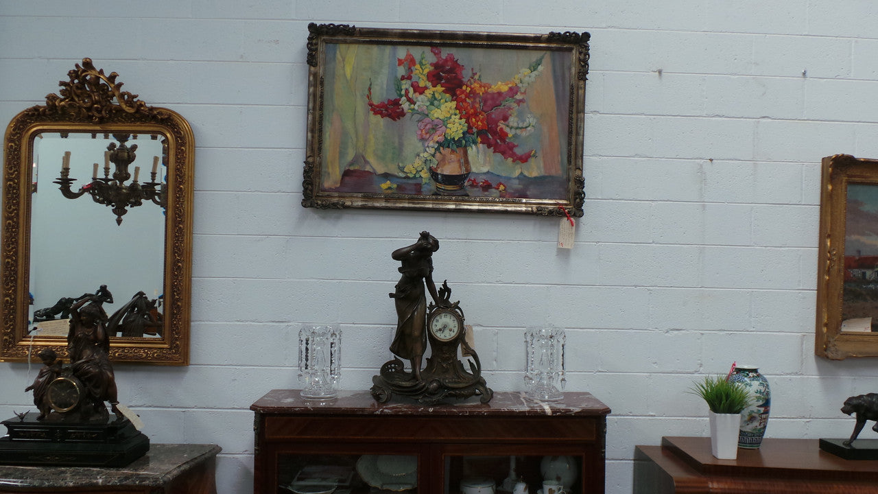 Pair Of Crystal And Clear Cut Glass Lusters